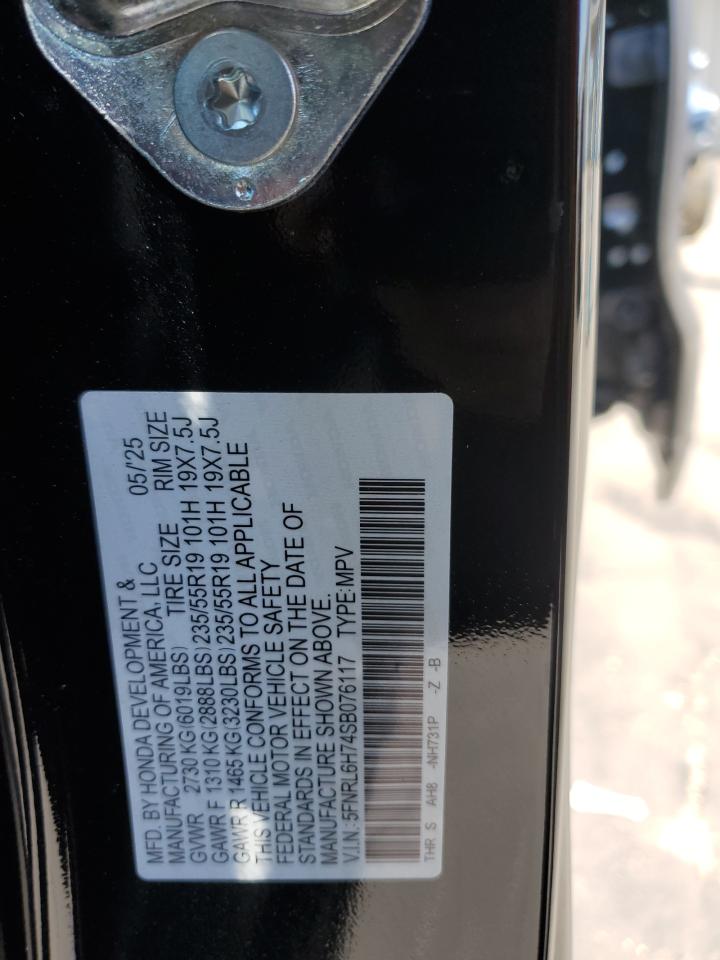 2025 Honda Odyssey Sport-L VIN: 5FNRL6H74SB076117 Lot: 64588375