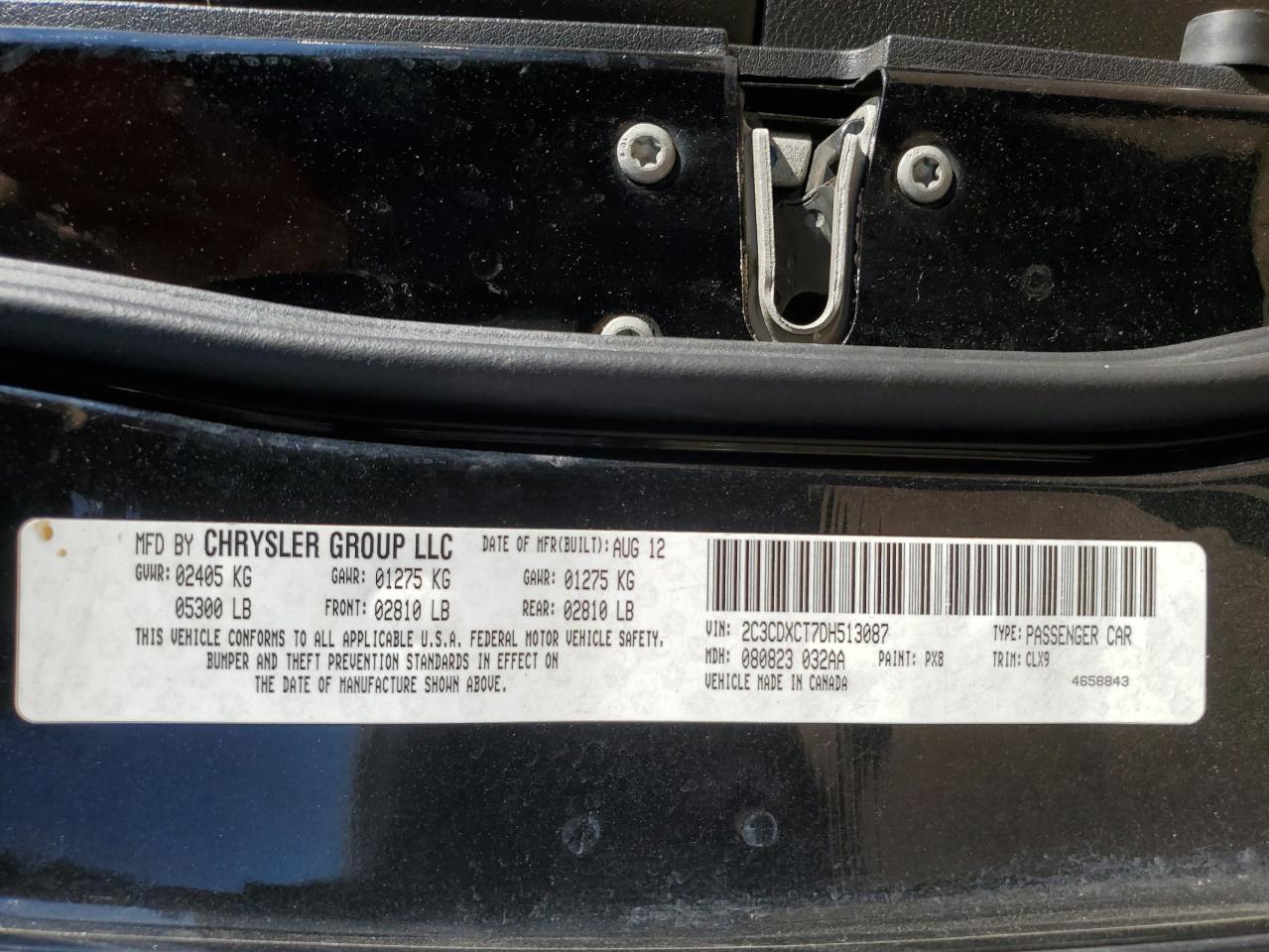 2013 Dodge Charger R/T VIN: 2C3CDXCT7DH513087 Lot: 64493005