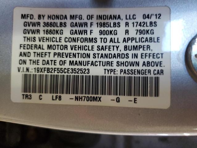 2012 HONDA CIVIC LX  