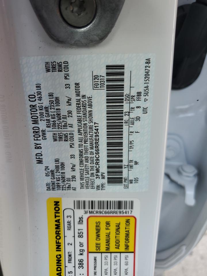 2024 Ford Bronco Sport Outer Banks VIN: 3FMCR9C66RRE95417 Lot: 64087575