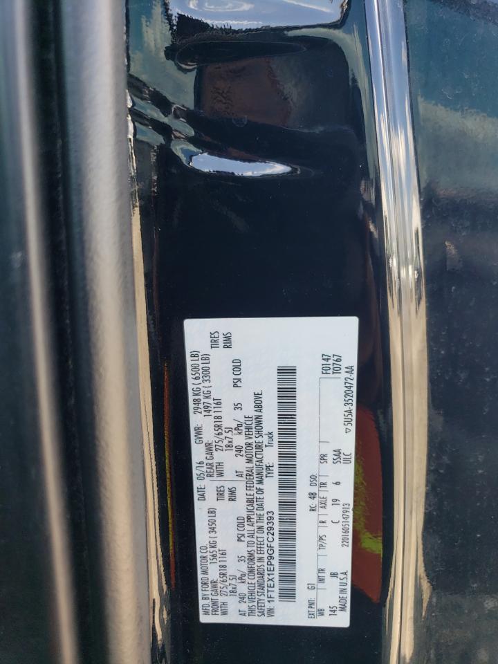 2016 Ford F150 Super Cab VIN: 1FTEX1EP9GFC29393 Lot: 64561775