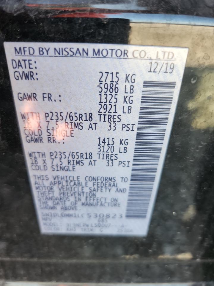 2020 Infiniti Qx60 Luxe VIN: 5N1DL0MM1LC530823 Lot: 64488925