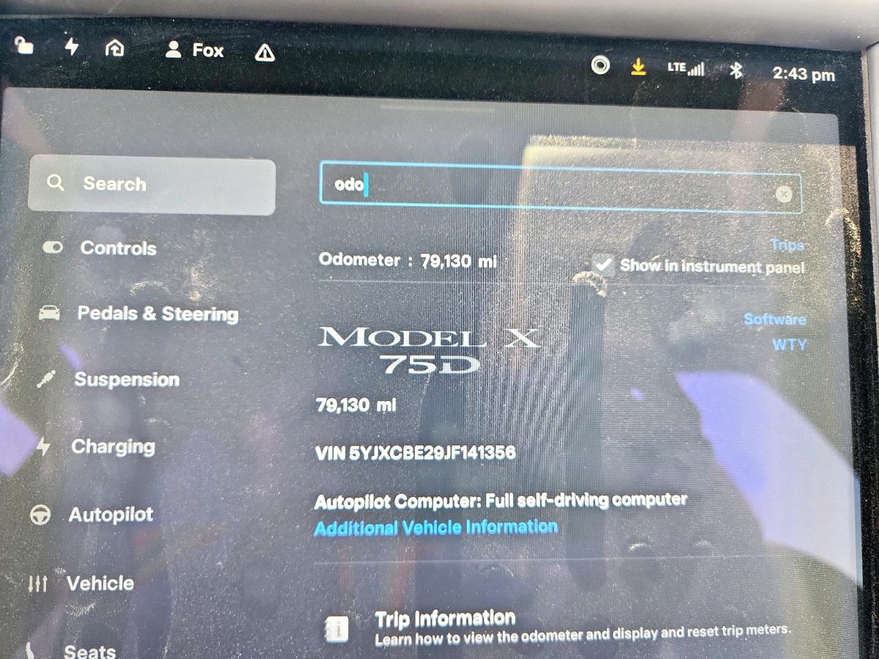 2018 Tesla Model X VIN: 5YJXCBE29JF141356 Lot: 64262045