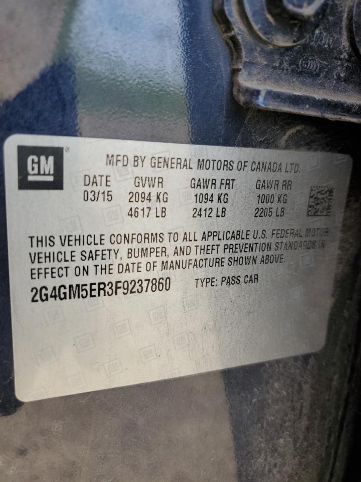 2015 Buick Regal Premium VIN: 2G4GM5ER3F9237860 Lot: 64310225