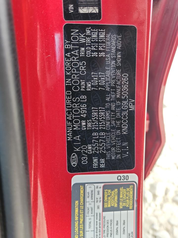 2020 Kia Niro Ex VIN: KNDCC3LG9L5036260 Lot: 64820405