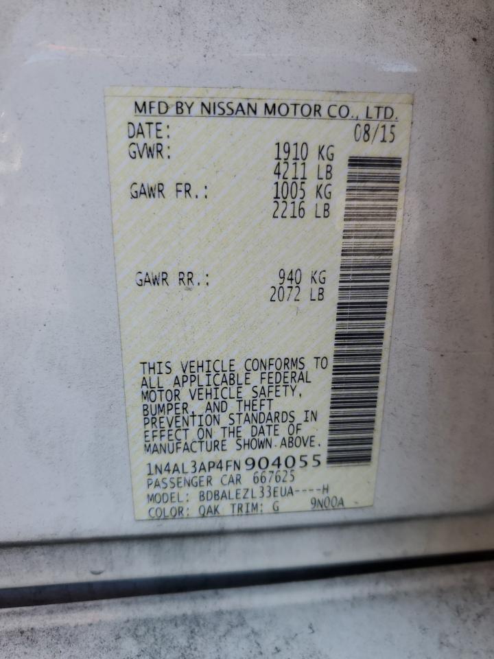 1n4al3ap4fn904055 1N4AL3AP4FN904055 2015 Nissan Altima 2.5