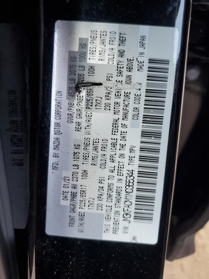2021 Mazda Cx-5 Touring VIN: JM3KFACM1M0365344 Lot: 66645965