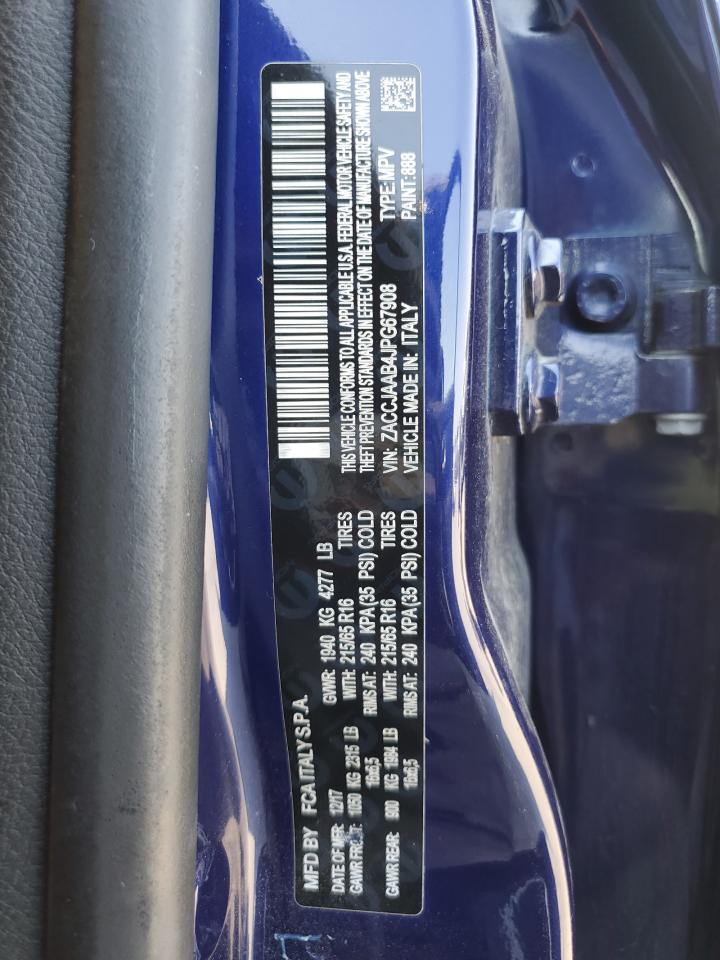 2018 Jeep Renegade Sport VIN: ZACCJAAB4JPG67908 Lot: 64069175