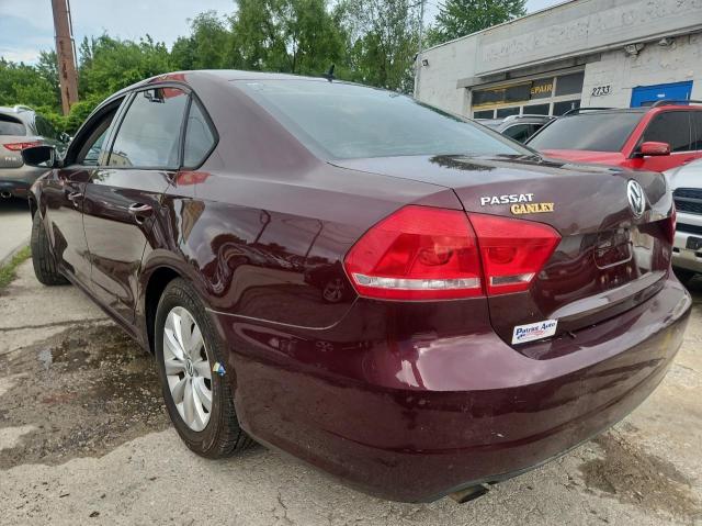 Sedans VOLKSWAGEN PASSAT 2013 Burgundy