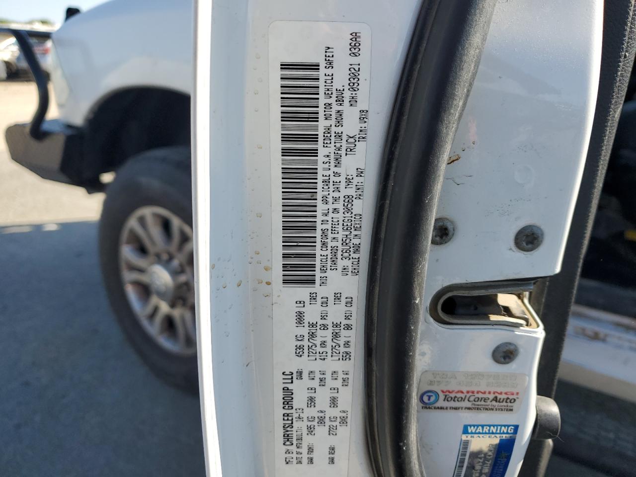 2014 Ram 2500 St VIN: 3C6UR5HJ6EG130568 Lot: 63066425