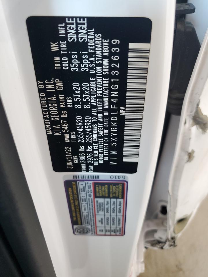 2022 Kia Sorento Sx VIN: 5XYRKDLF4NG132639 Lot: 63228295