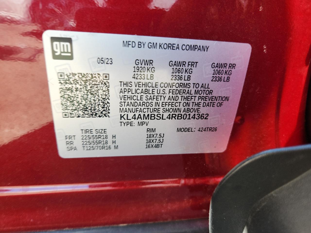 kl4ambsl4rb014362 KL4AMBSL4RB014362 2024 Buick Encore Gx Preferred