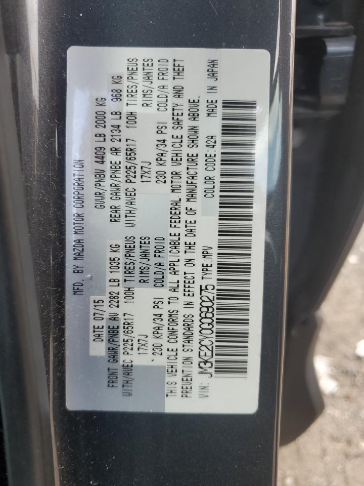 2016 Mazda Cx-5 Touring VIN: JM3KE2CY0G0690275 Lot: 63496735