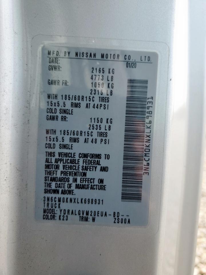2020 Nissan Nv200 2.5S VIN: 3N6CM0KNXLK698931 Lot: 64352875