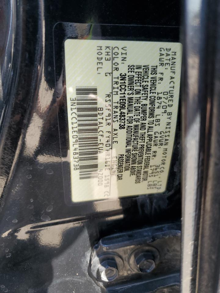 2009 Nissan Versa S VIN: 3N1CC11E09L483738 Lot: 64778645