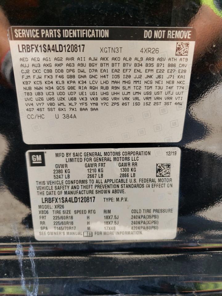 2020 Buick Envision Preferred VIN: LRBFX1SA4LD120817 Lot: 64878945