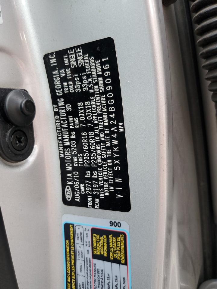 2011 Kia Sorento Sx VIN: 5XYKW4A24BG090961 Lot: 64831515