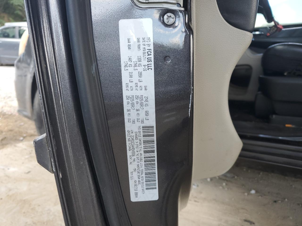 2017 Dodge Grand Caravan Sxt VIN: 2C4RDGCG4HR545536 Lot: 65778285