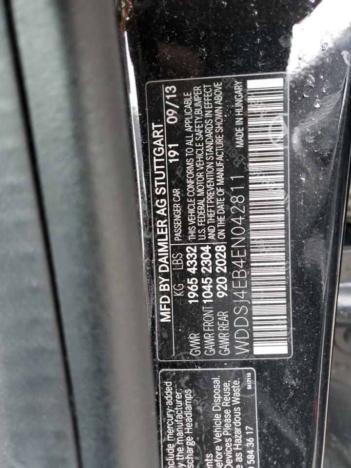 2014 Mercedes-Benz Cla 250 VIN: WDDSJ4EB4EN042811 Lot: 65087685