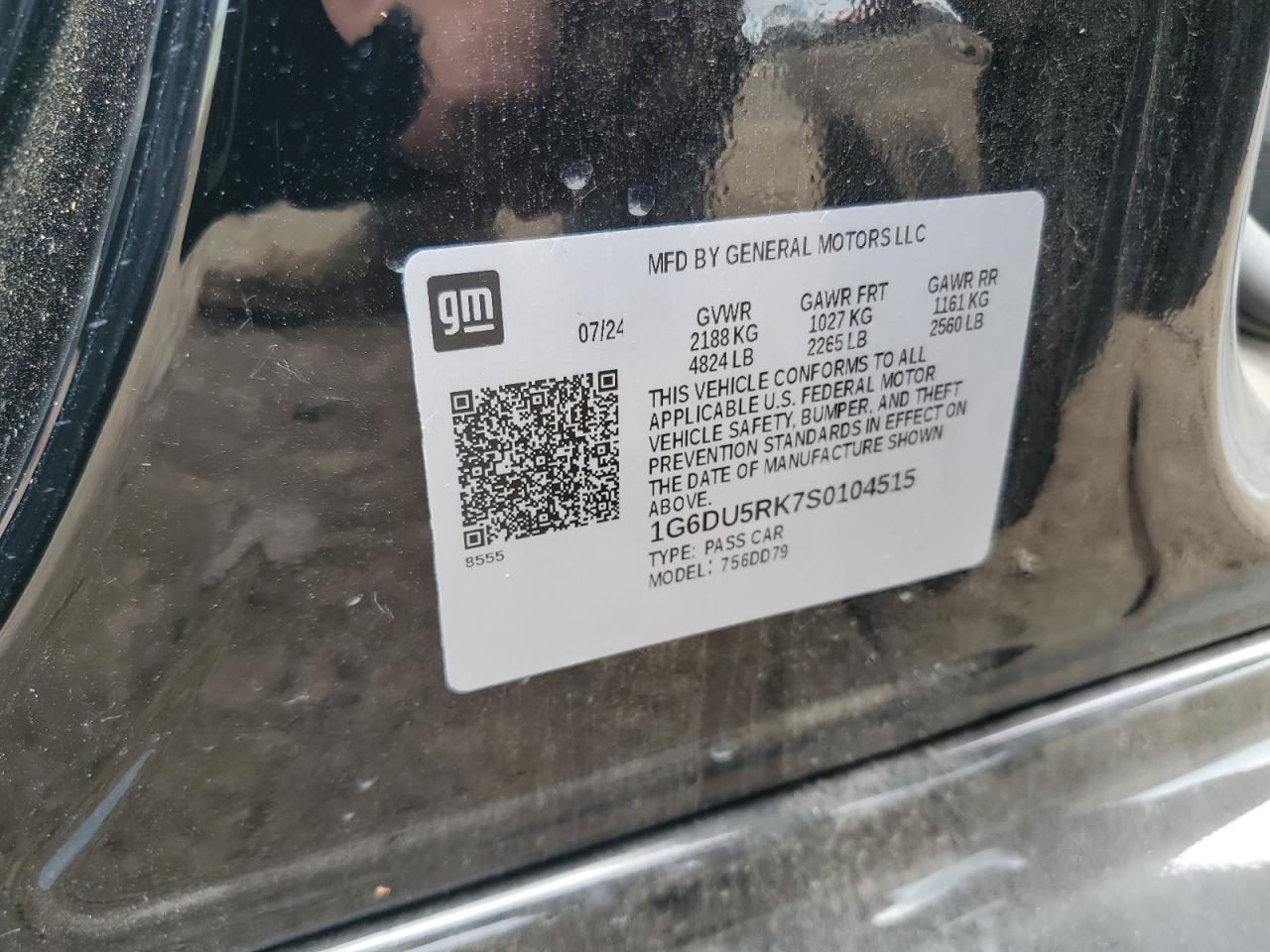 2025 Cadillac Ct5 Sport VIN: 1G6DU5RK7S0104515 Lot: 66340225