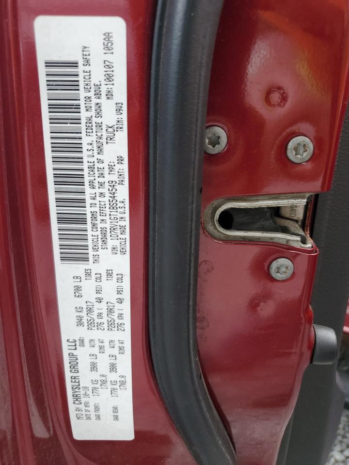 2011 Dodge Ram 1500 VIN: 1D7RV1GT1BS544549 Lot: 64655665