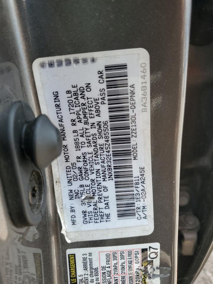 2005 Toyota Corolla Ce VIN: 1NXBR32E45Z485506 Lot: 62121605