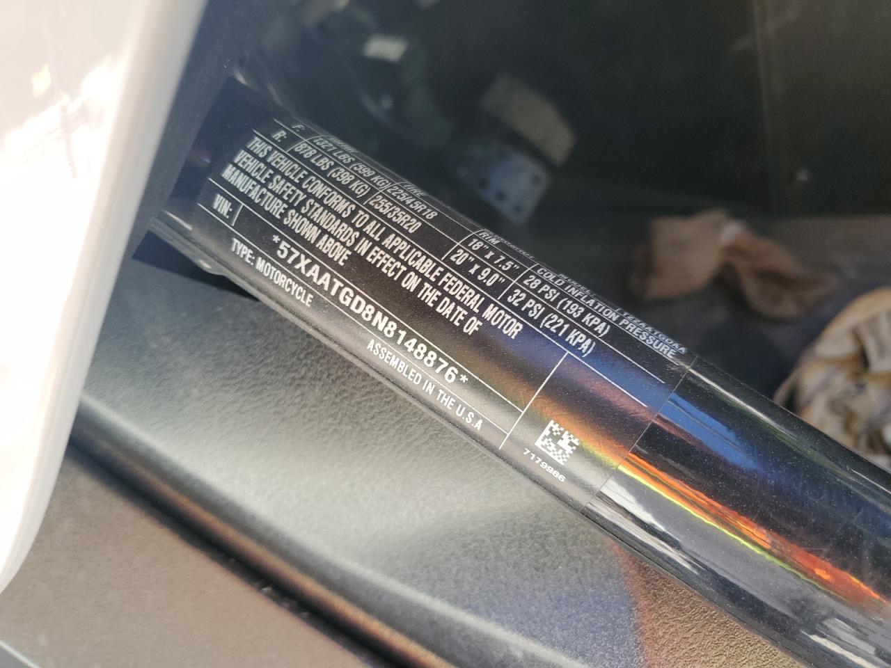 2022 Polaris Slingshot S With Technology Package VIN: 57XAATGD8N8148876 Lot: 64660875