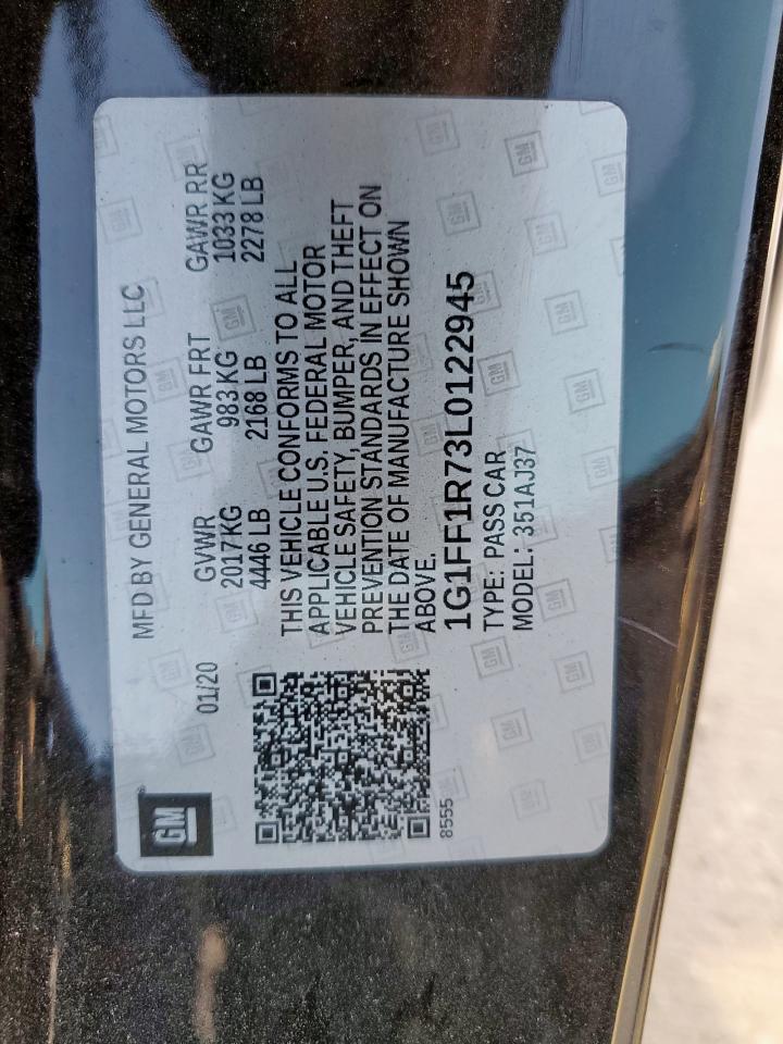 2020 Chevrolet Camaro Lz VIN: 1G1FF1R73L0122945 Lot: 64496065