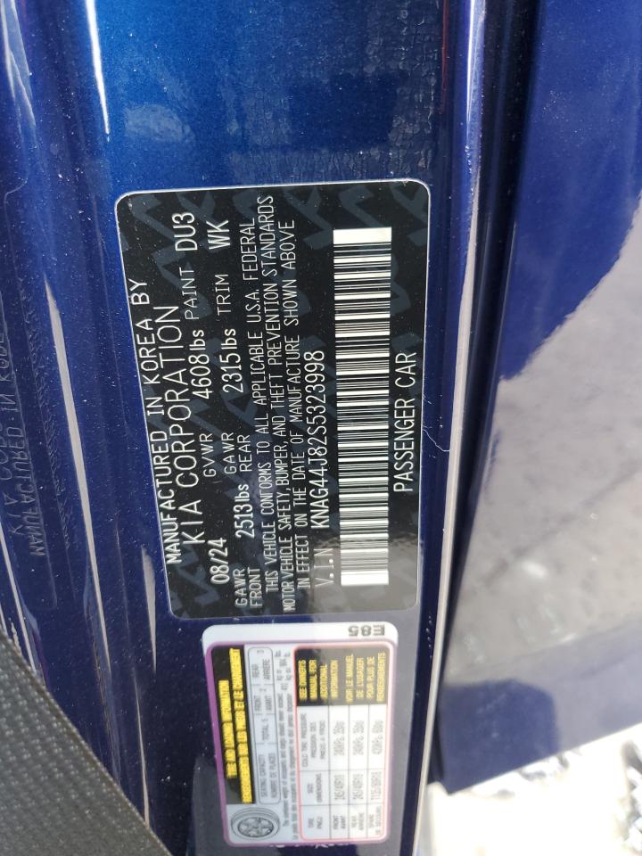 2025 Kia K5 Gt VIN: KNAG44J82S5323998 Lot: 64096285