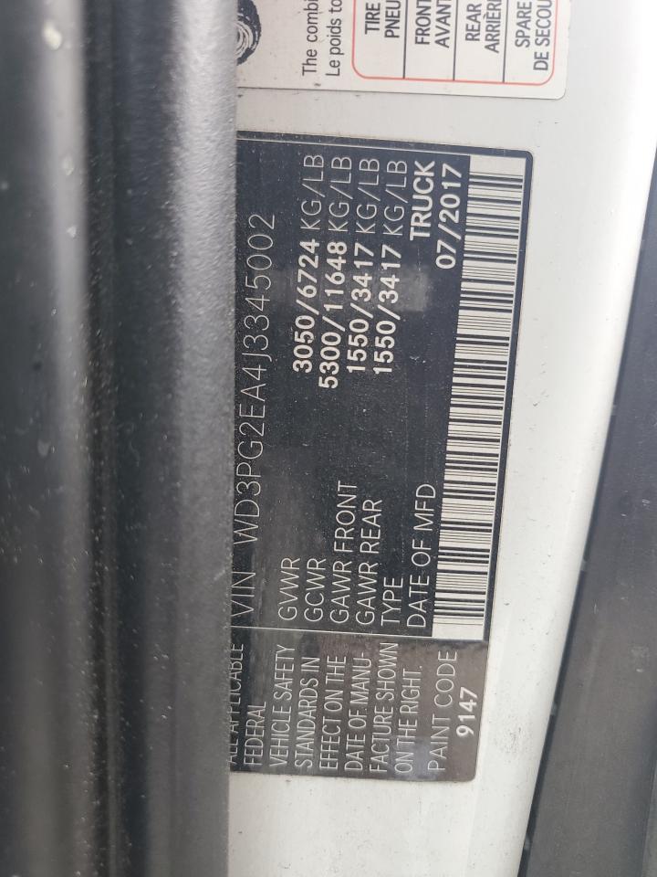 2018 Mercedes-Benz Metris VIN: WD3PG2EA4J3345002 Lot: 63447475