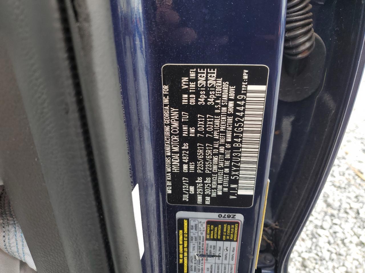 2018 Hyundai Santa Fe Sport VIN: 5XYZU3LB4JG524449 Lot: 65002875