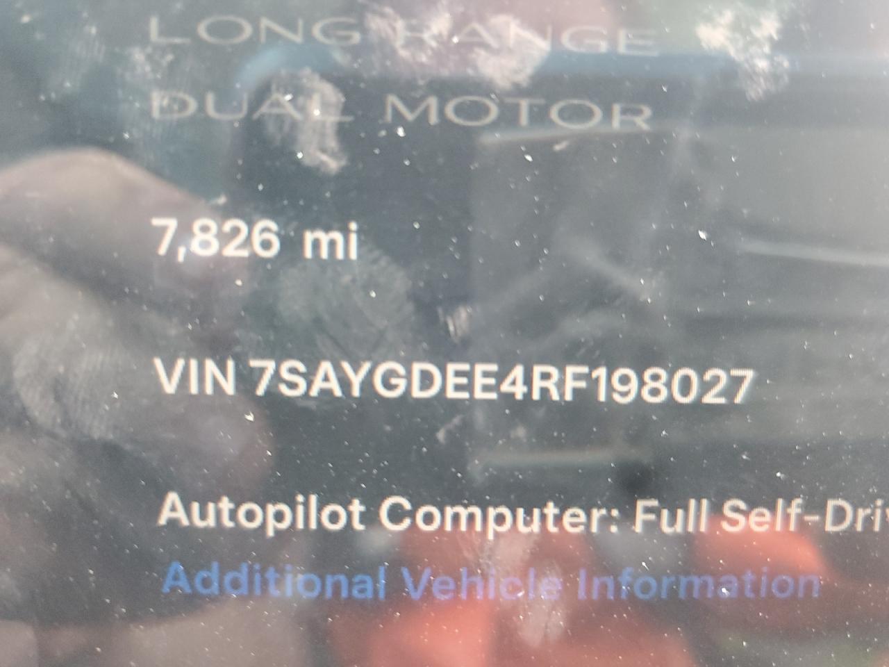 2024 Tesla Model Y VIN: 7SAYGDEE4RF198027 Lot: 64008945