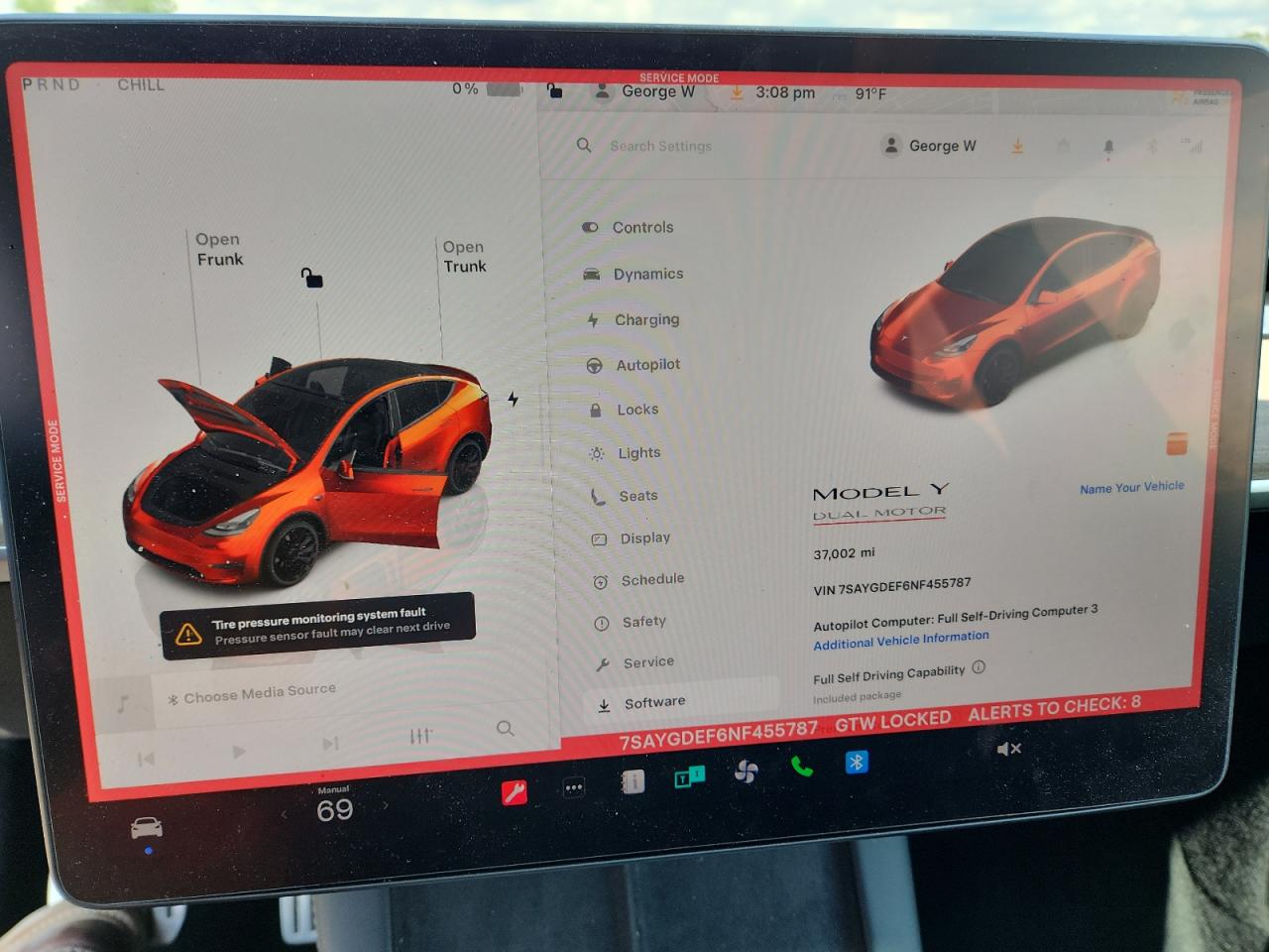 2022 Tesla Model Y VIN: 7SAYGDEF6NF455787 Lot: 64570415