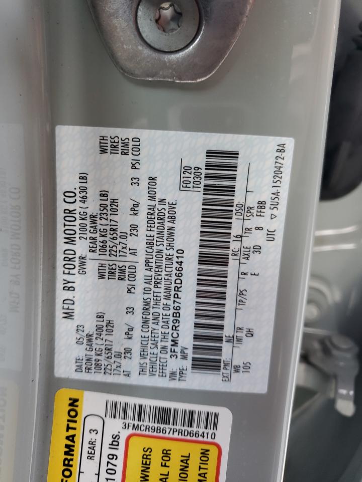 2023 Ford Bronco Sport Big Bend VIN: 3FMCR9B67PRD66410 Lot: 64087205