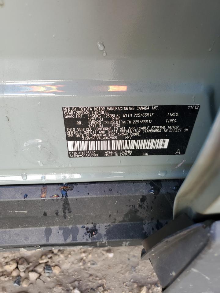 2020 Toyota Rav4 Xle VIN: 2T3W1RFV4LW062905 Lot: 64248025