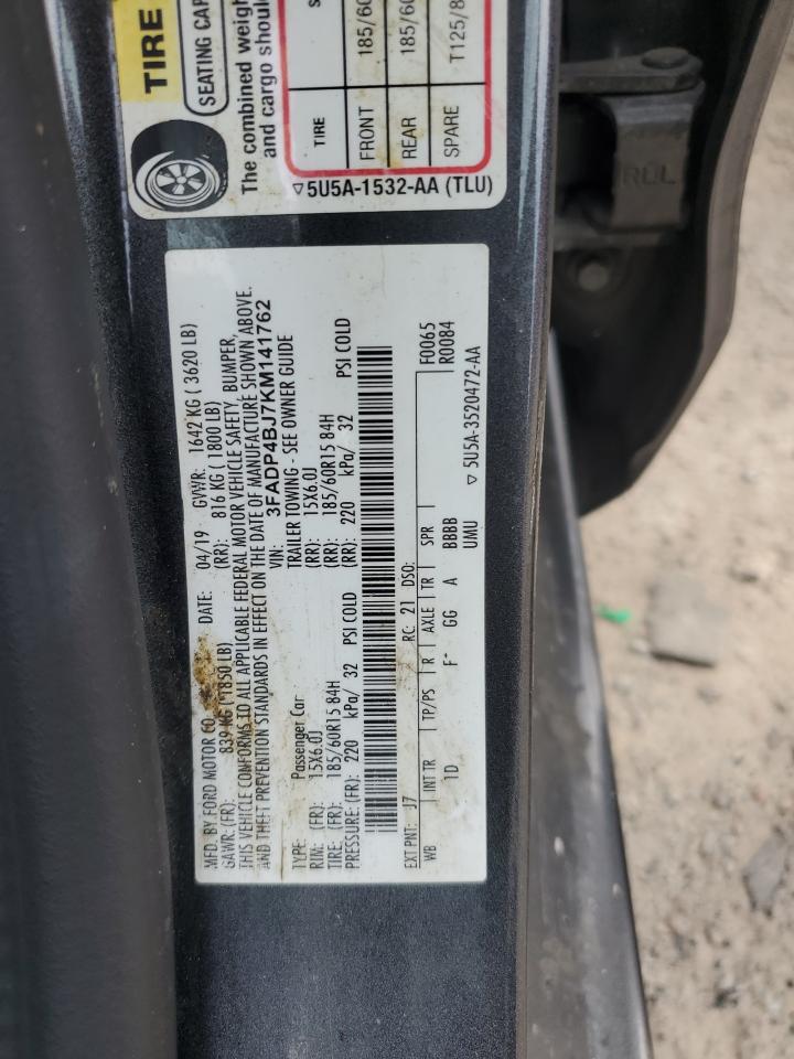 3FADP4BJ7KM141762 2019 Ford Fiesta Se