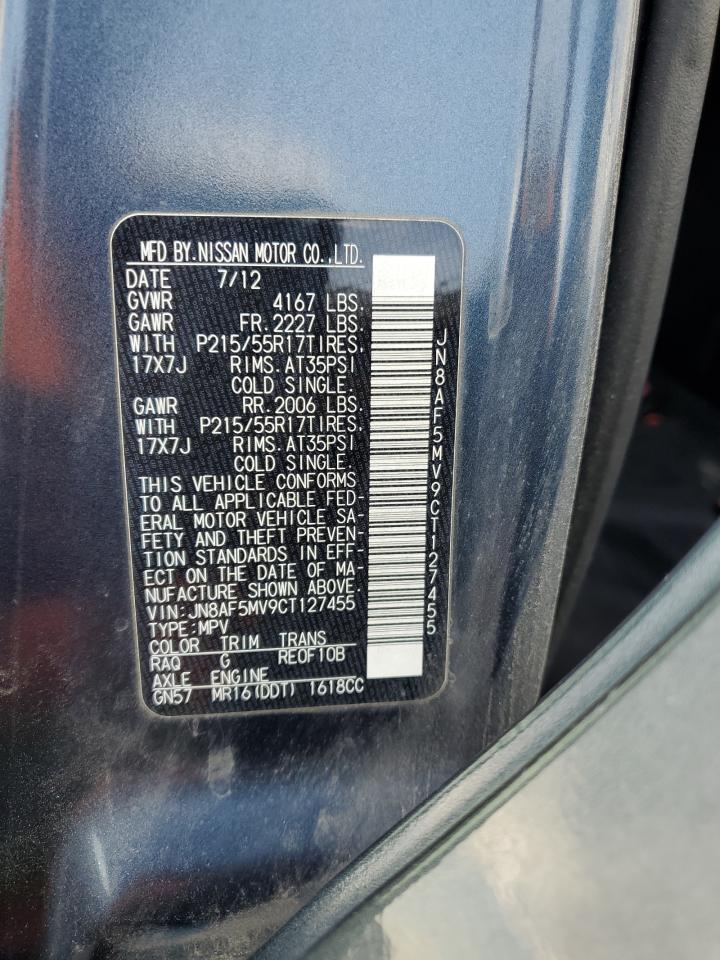 2012 Nissan Juke S VIN: JN8AF5MV9CT127455 Lot: 64519925