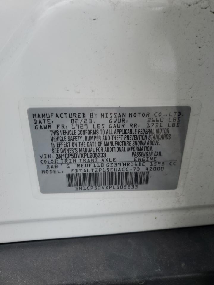 2023 Nissan Kicks Sr VIN: 3N1CP5DVXPL505233 Lot: 67016475