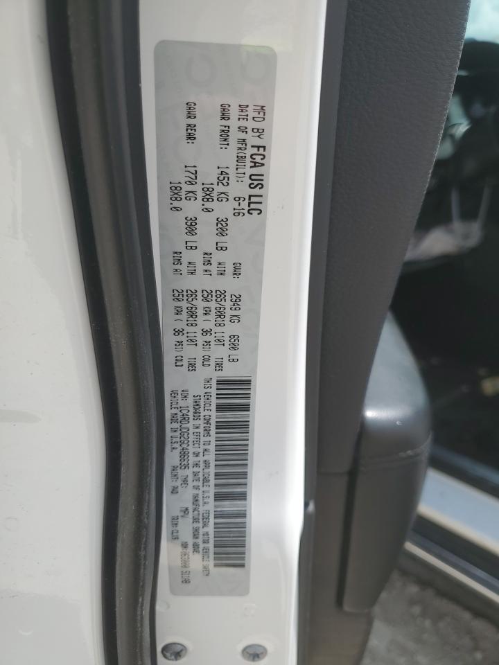 2016 Dodge Durango Limited VIN: 1C4RDJDG2GC486635 Lot: 63912455
