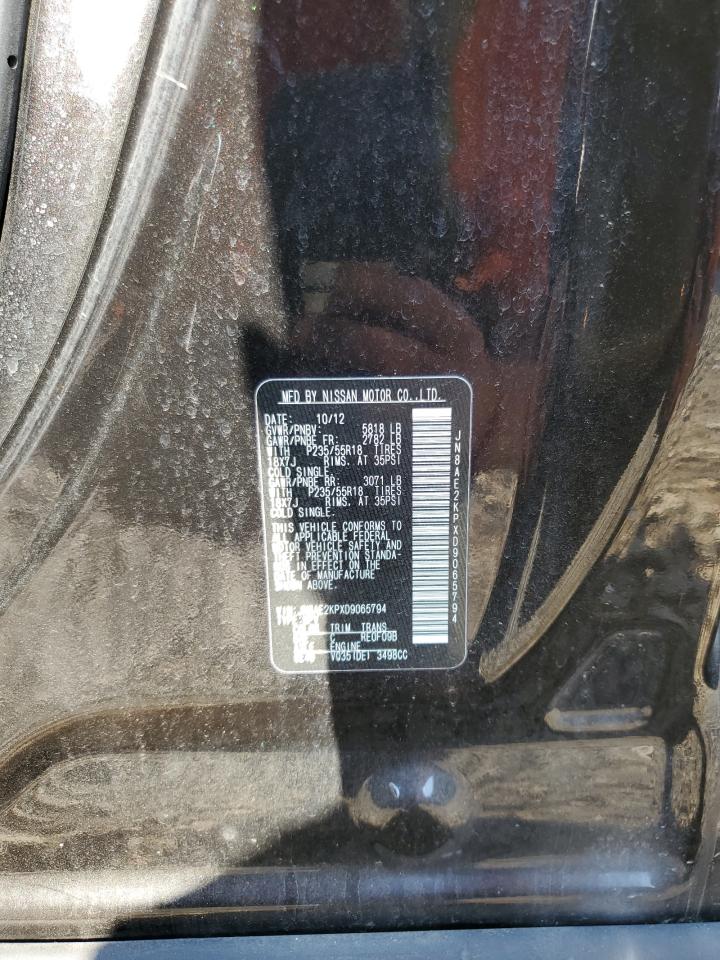 2013 Nissan Quest S VIN: JN8AE2KPXD9065794 Lot: 63529825