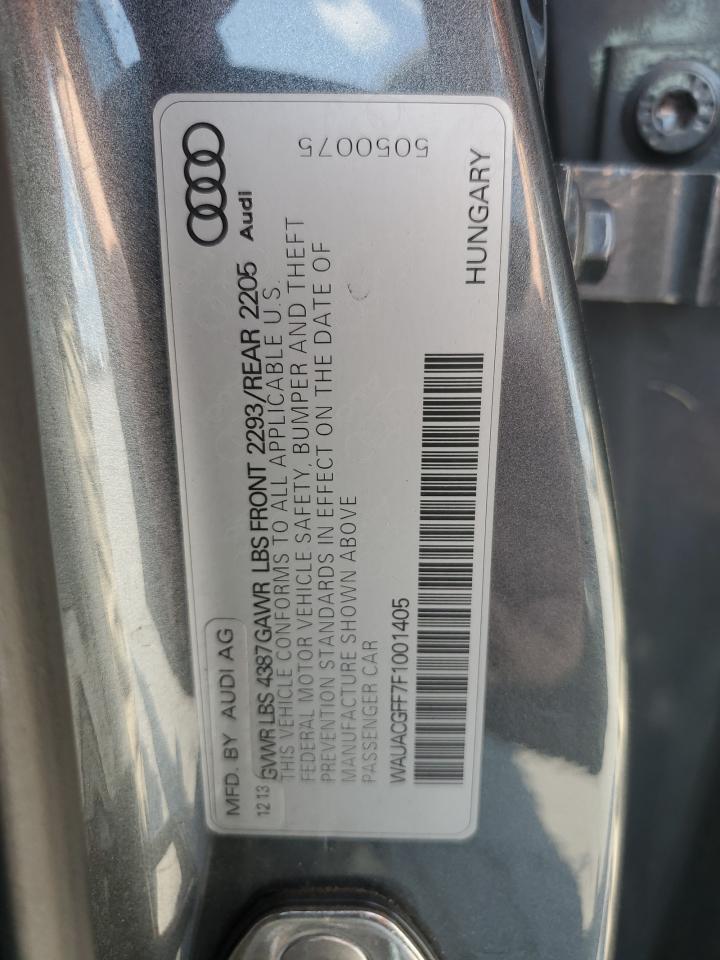 2015 Audi A3 Premium VIN: WAUACGFF7F1001405 Lot: 63579295