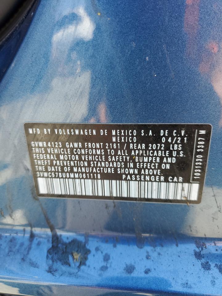2021 Volkswagen Jetta S VIN: 3VWC57BU8MM061118 Lot: 65236725