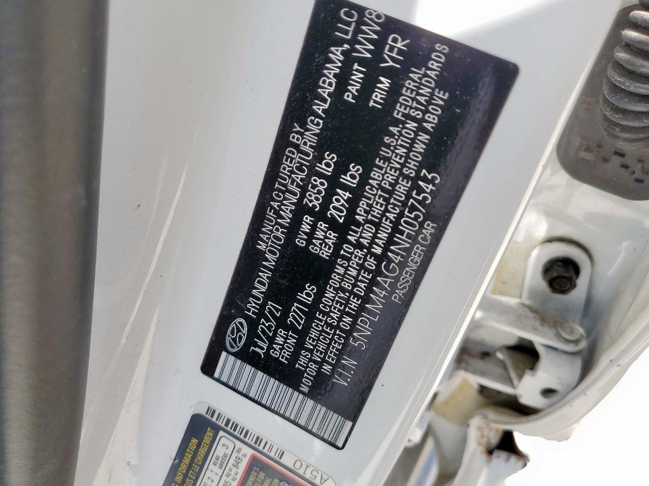 2022 Hyundai Elantra Sel VIN: 5NPLM4AG4NH057543 Lot: 64277075