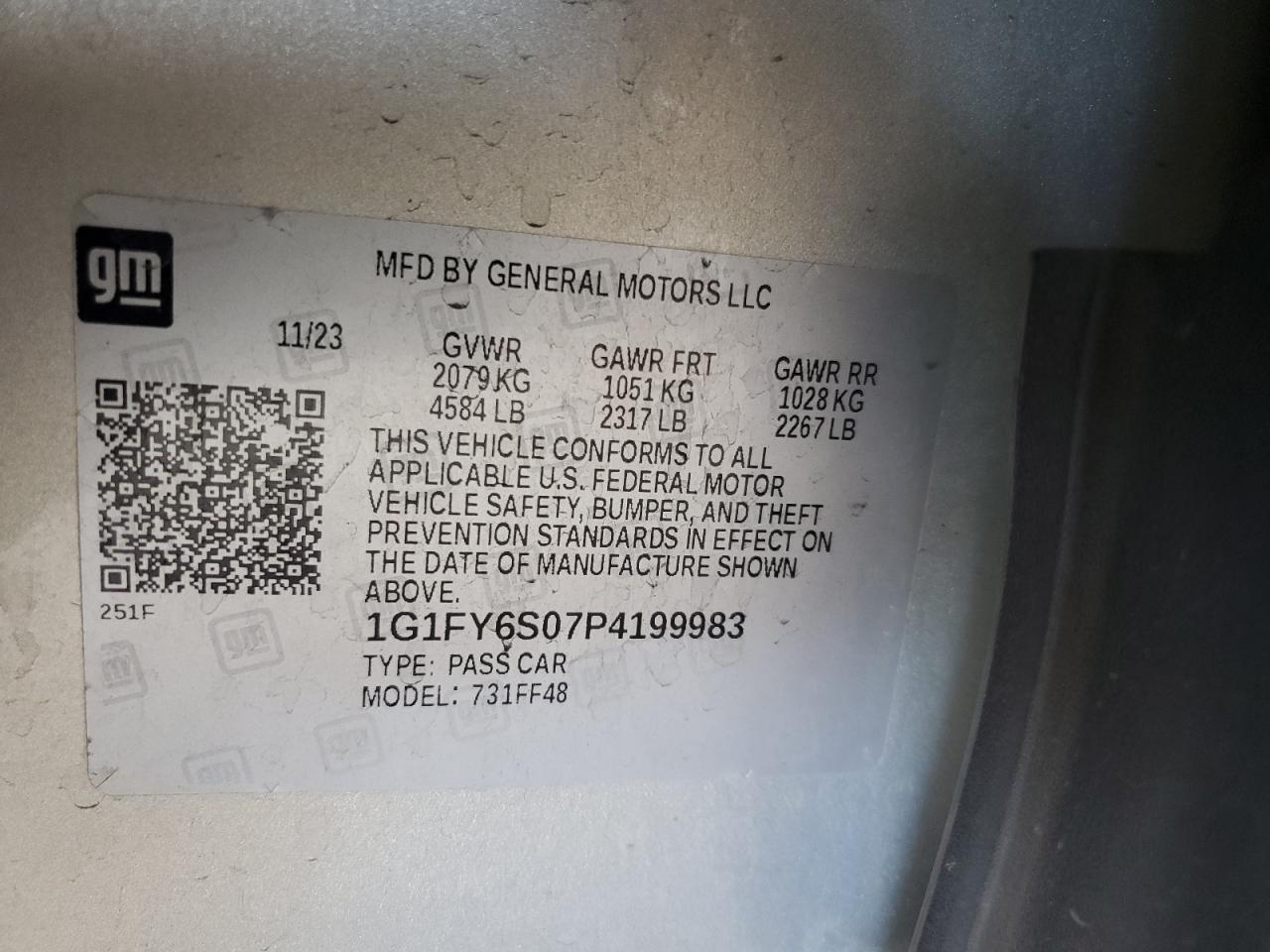 2024 Chevrolet Bolt Euv Lt VIN: 1G1FY6S07P4199983 Lot: 63399685