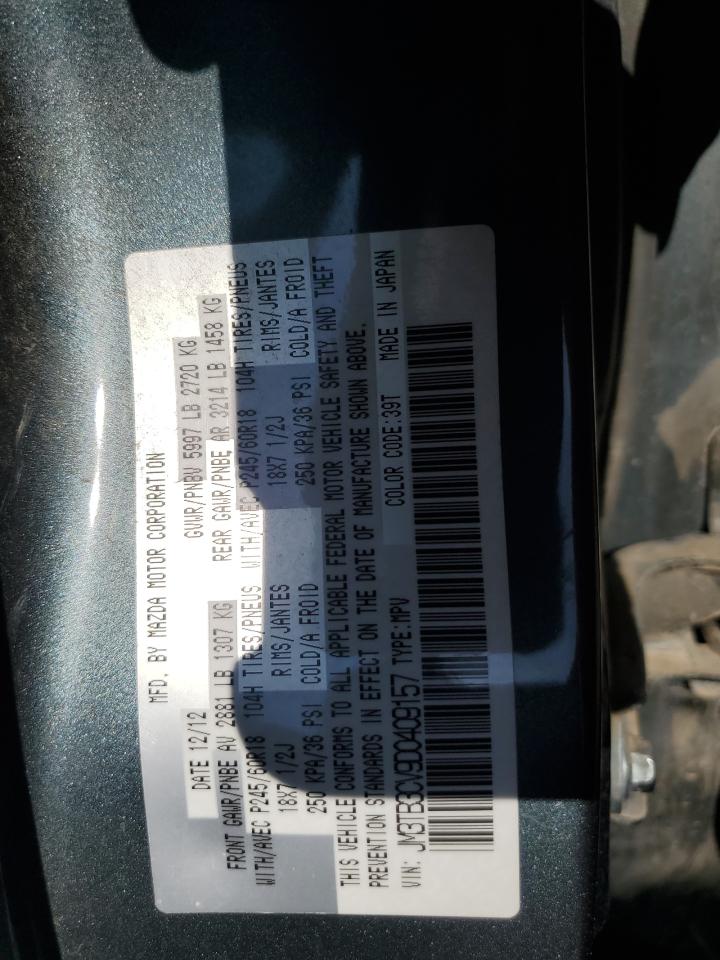 2013 Mazda Cx-9 Touring VIN: JM3TB3CV9D0409157 Lot: 64642675