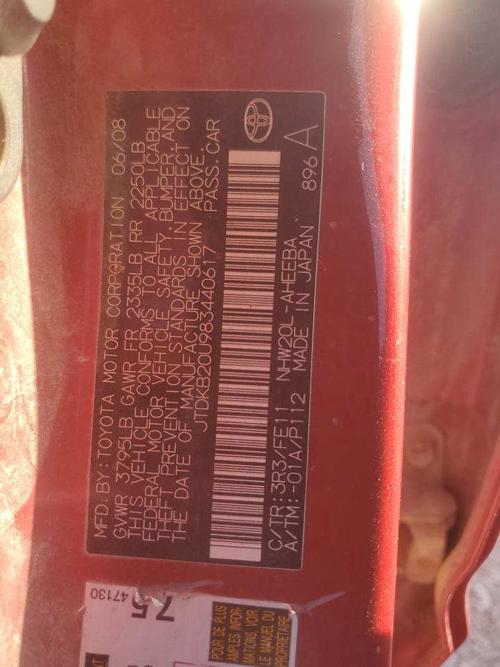 2008 Toyota Prius VIN: JTDKB20U983440617 Lot: 65129105