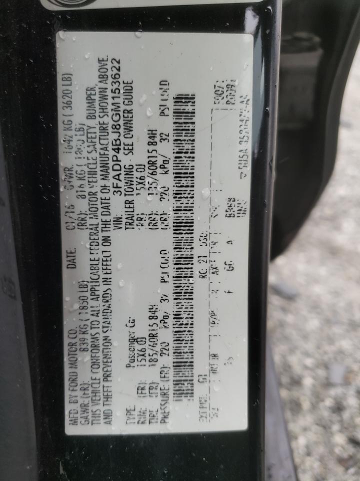 3FADP4BJ8GM153622 2016 Ford Fiesta Se