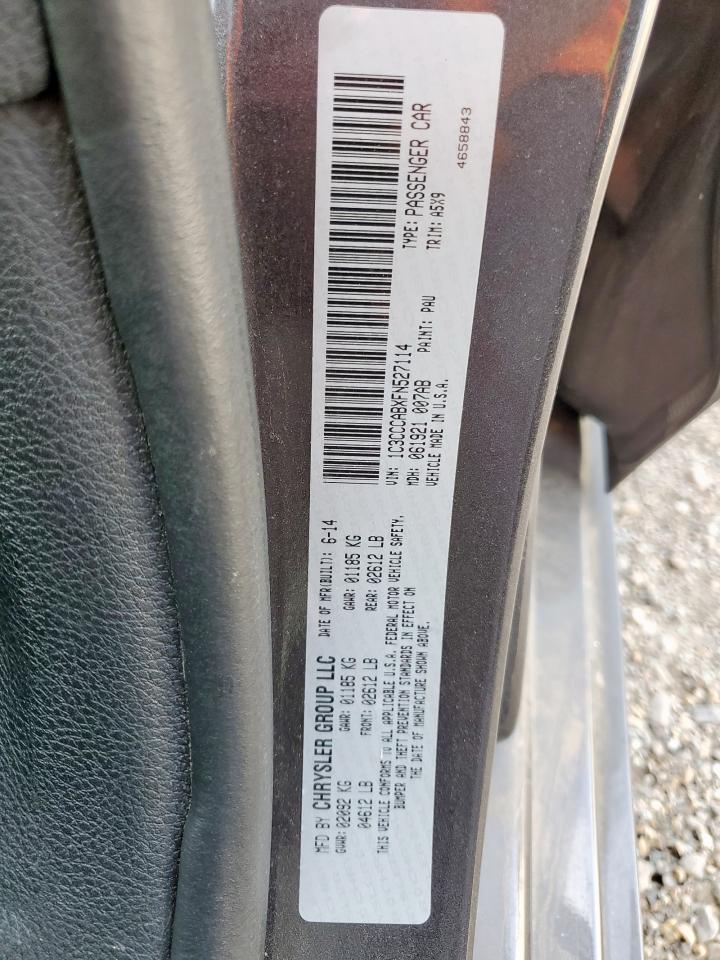 2015 Chrysler 200 Limited VIN: 1C3CCCABXFN527114 Lot: 64725845