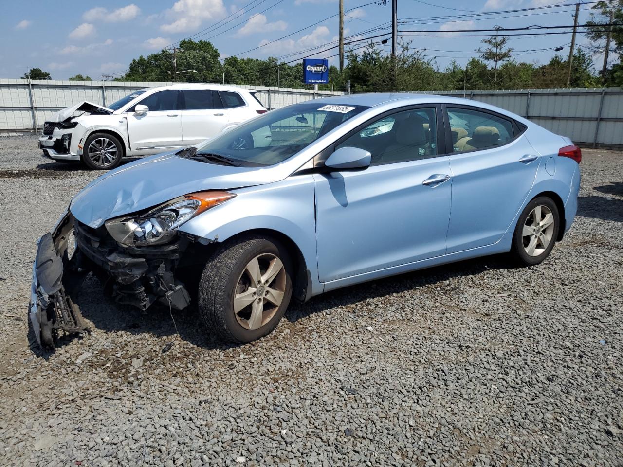 2013 Hyundai Elantra Gls blue null gas KMHDH4AE4DU604351 photo #1