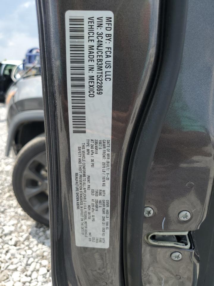 2021 Jeep Compass 80Th Edition VIN: 3C4NJCEB3MT522869 Lot: 66914005